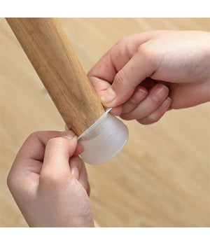 Set 16 Pz Tappi Protezioni Per Gambe Sedia Mobili Tavoli In Silicone Con Feltro         