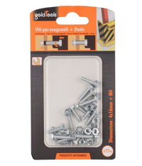 Set 17 Pz Vite Viti Per Esterno A Testa Esagonali 4x16mm Con Dadi Dado M4 90904         