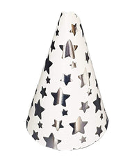 Set 18 Pezzi Cappello Cono Stelle Argento Cappellino In Carta Monouso Festa         