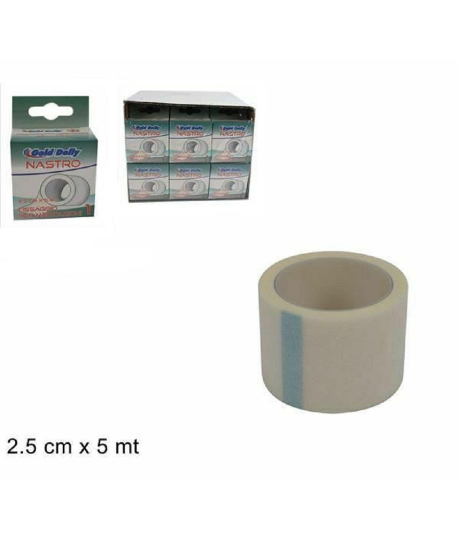 Set 18 Pezzi Nastro Fissaggio Cerotto Carta Per Medicazione 2.5cmx5mt An002052         