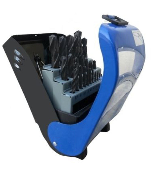 Set 19 Punte Per Trapano In Titanio Kit Punte Ferro Misure 1 A 10 Cm Con Custodi         