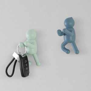 Set 2 appendini da muro turchese e verde con due modalità di fissaggio  Bruce