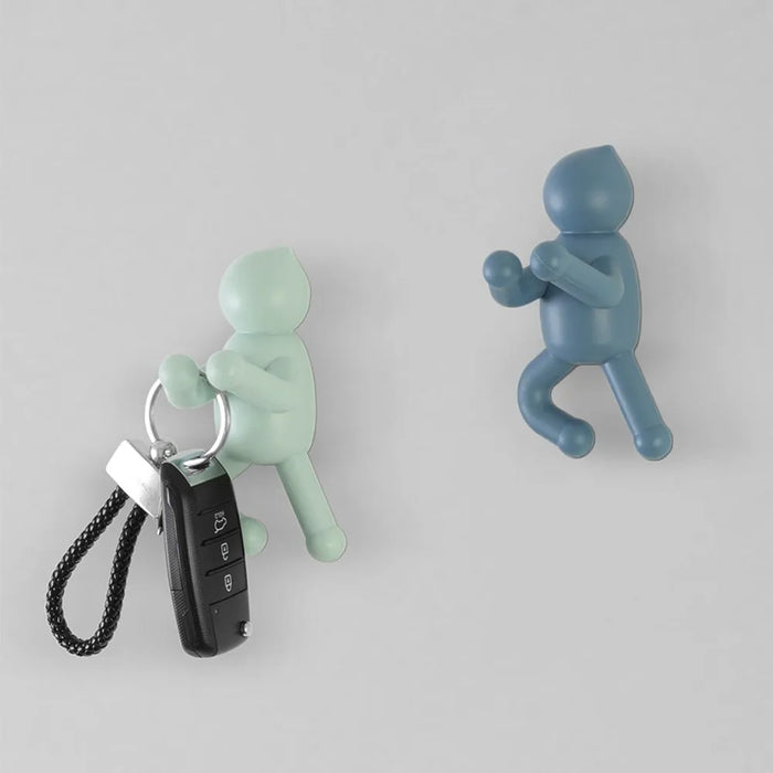 Set 2 appendini da muro turchese e verde con due modalità di fissaggio  Bruce