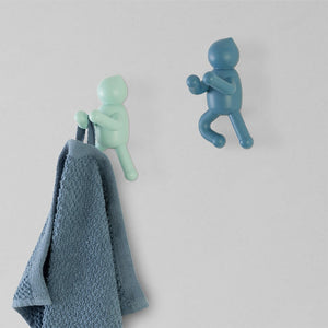 Set 2 appendini da muro turchese e verde con due modalità di fissaggio  Bruce