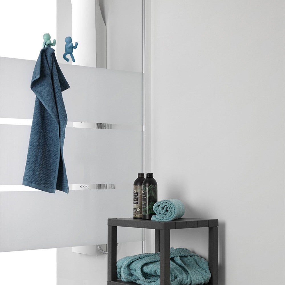 Set 2 appendini da muro turchese e verde con due modalità di fissaggio  Bruce