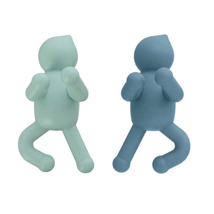 Set 2 appendini da muro turchese e verde con due modalità di fissaggio  Bruce