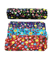Set 2 Astucci Fiori Portapenne Portapastelli Matite Cosmetici Borsa Bag Zip         
