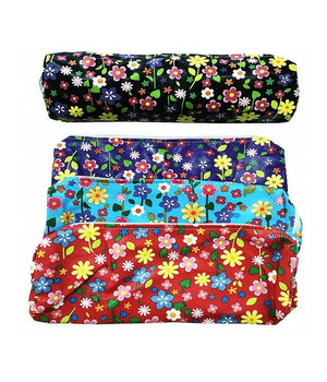Set 2 Astucci Fiori Portapenne Portapastelli Matite Cosmetici Borsa Bag Zip         