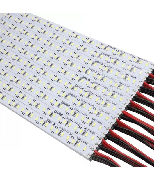 Set 2 Barre Da 1 Metro Striscia Led Rigida Profilo Smd 4014 Monocolore 144 Led/m         