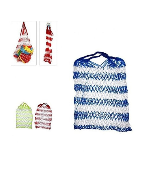 Set 2 Borsa A Rete Plastica Mare Spiaggia Portatutto 80cm Maniglia Porta Oggetti         