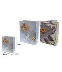 Set 2 Buste Busta Borsa Regalo Compleanno Nascita Bimbo 32x26x12 Cm 69979 2 Mod.         