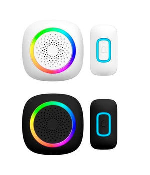 Set 2 Campanelli Senza Fili Wireless 2 Ricevitori Luce Rgb 60 Melodie Rl-2r3995         