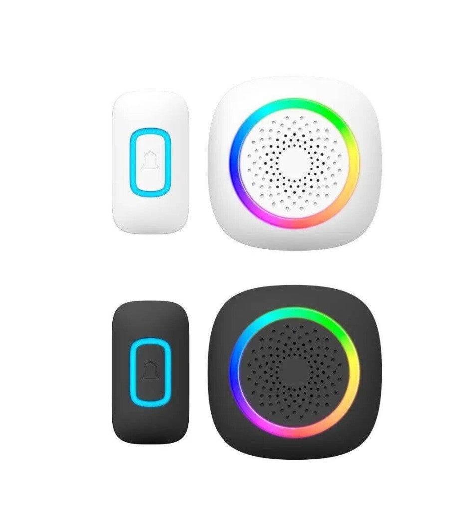 Set 2 Campanelli Senza Fili Wireless 2 Ricevitori Luce Rgb 60 Melodie Rl-2r3995         