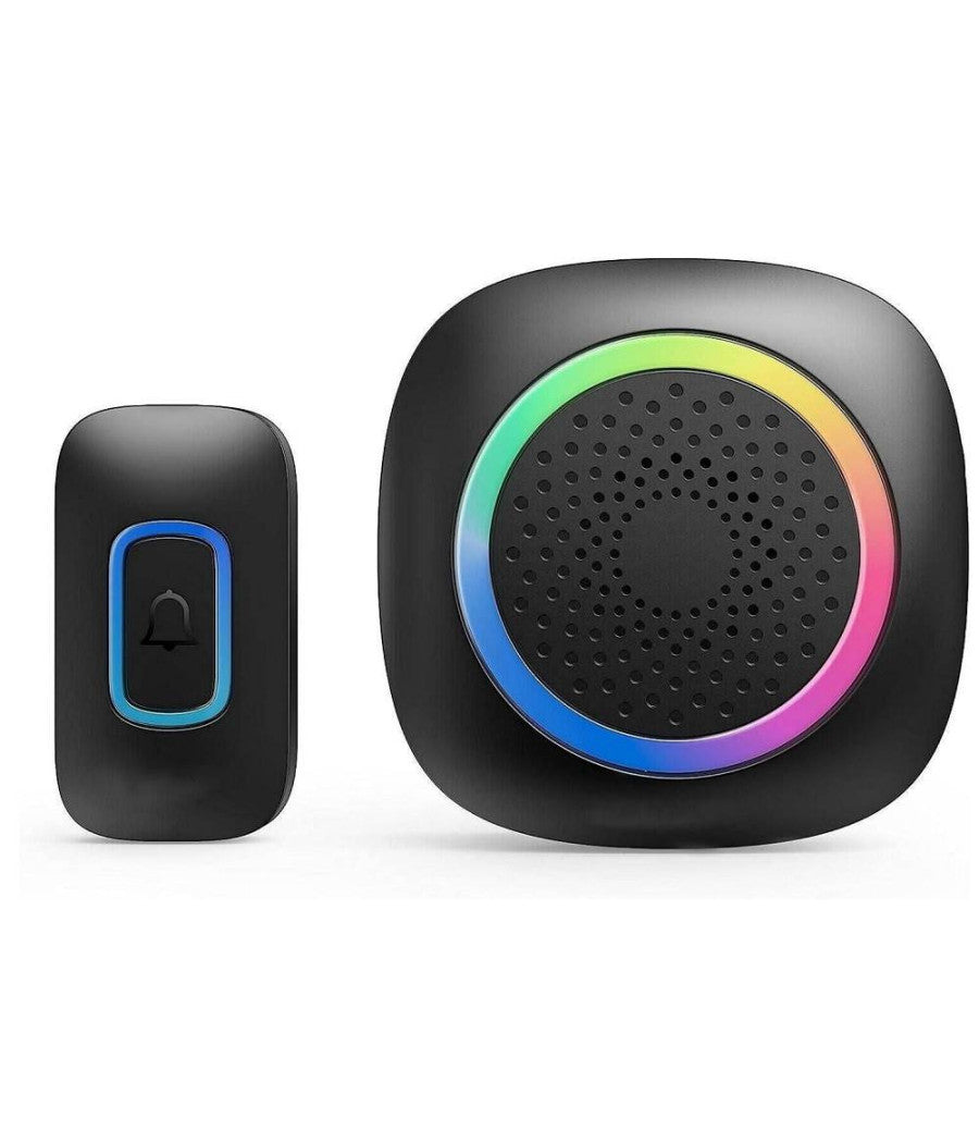 Set 2 Campanelli Senza Fili Wireless 2 Ricevitori Luce Rgb 60 Melodie Rl-2r3995         