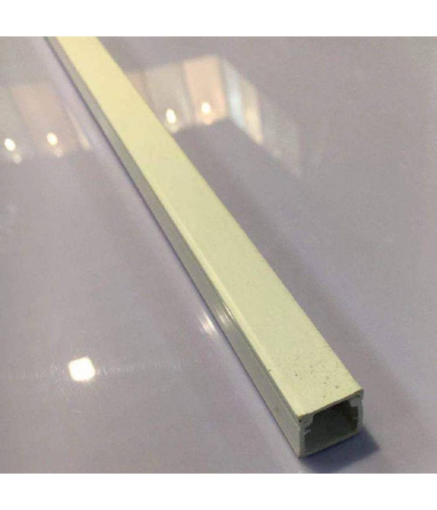 Set 2 Canalina Passacavo Singola 2 Mt 15 X 17 Mm Bianco Portacavi Singolo 61135         