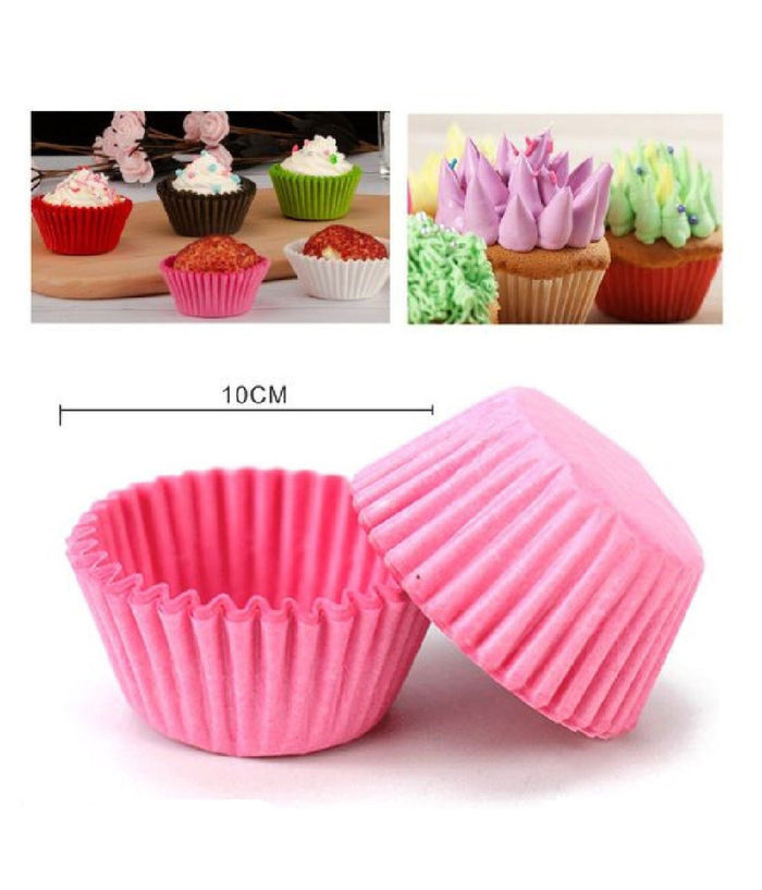 Set 2 Confezioni 50 Pirottini Carta 10cm Rosa Dolci Cupcake Tortine Muffin 56131         