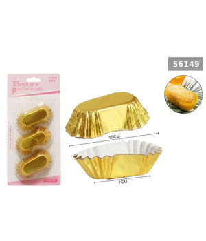 Set 2 Confezioni Da 30 Stampi Pirottini Carta 7x10cm Cupcake Muffin Ovale 56149         