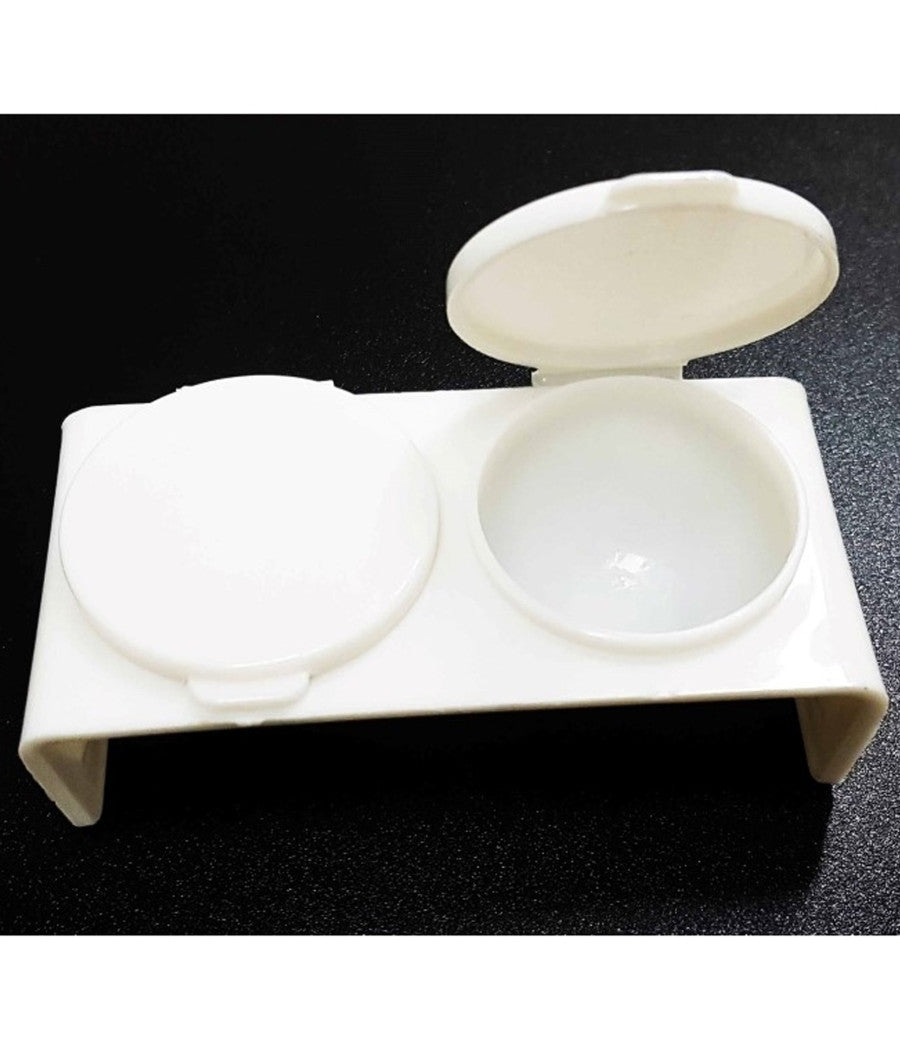 Set 2 Contenitori Doppio Astuccio Porta Lenti A Contatto Lens Morbide Rigide         