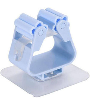 Set 2 Ganci Porta Scopa Mop Supporto Adesivo Resistente Appendino Bagno Cucina         