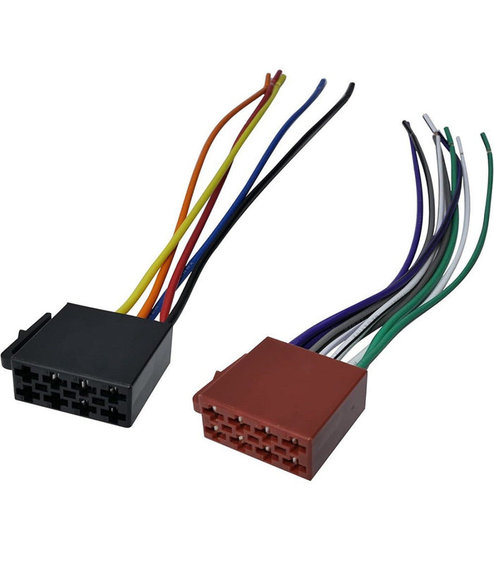 Set 2 Iso Femmina Connettore Adattatore Blocco Alimentazione Per Autoradio 160mm         