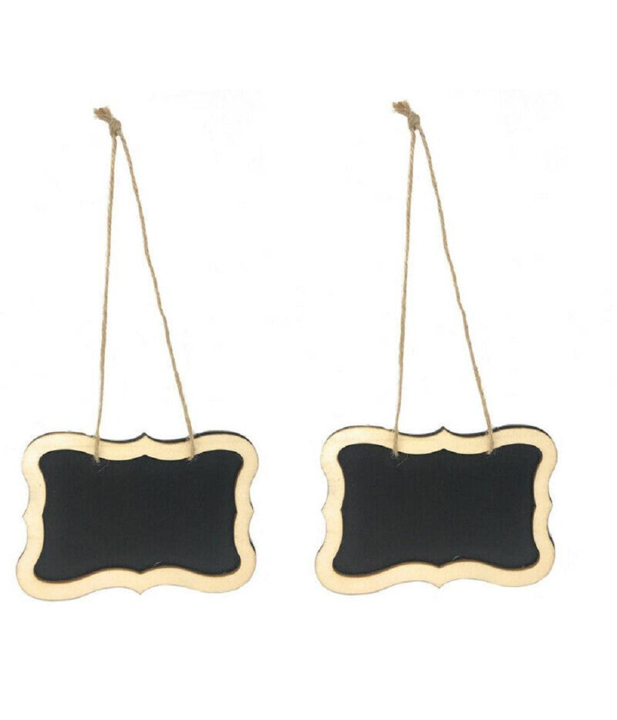 Set 2 Mini Lavagnette In Ardesia Segnaposti Da Appendere Lavagna Memo 53922a         