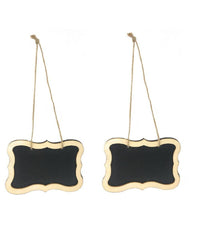 Set 2 Mini Lavagnette In Ardesia Segnaposti Da Appendere Lavagna Memo 53922a         