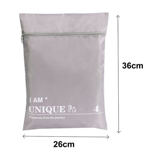 Trade Shop - Set 2 Organizer Viaggio Casa Borsa Impermeabile Organizzatore Valigia Grigio 36x26cm 87710         