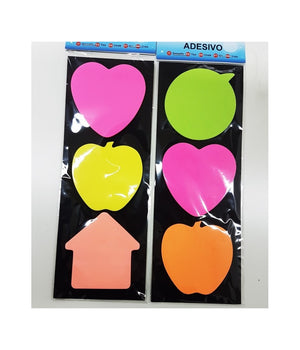 Set 2 Pacchi Post It Stickie Memo Block Note Varie Forme Colori Scuola Ufficio         