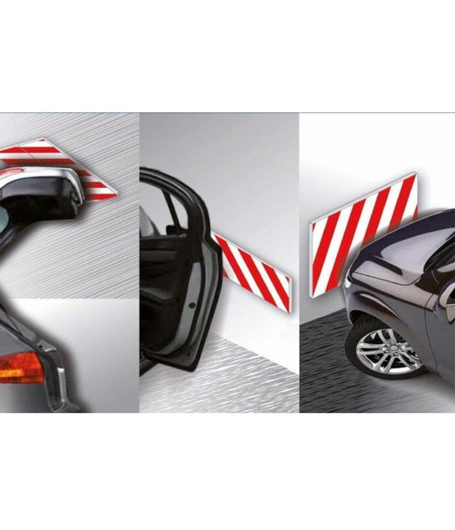 Set 2 Pannelli Adesivi Antiurto Per Garage Box Protezione Paraurti Auto 14x100cm         