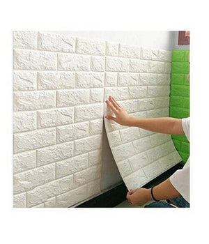 Set 2 Pannelli Muro 3d Adesivo Parete Piastrelle Mattonelle Bianco Pannello 62684         