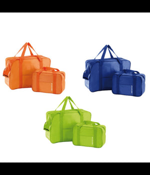Set 2 Pezzi Borse Termiche 6 + 21 Lt Borsa Frigo Colorata Mare Campeggio Picnic         