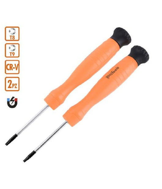 Set 2 Pezzi Cacciavite Cacciaviti Con Punta Magnetica A Stella T8 T9 Cr-v 57025         