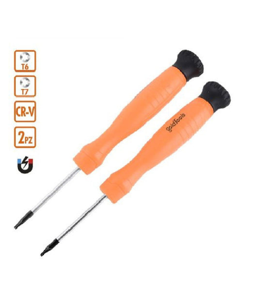 Set 2 Pezzi Cacciavite Cacciaviti Punta Magnetica A Stella T6 T7 In Cr-v 57024         