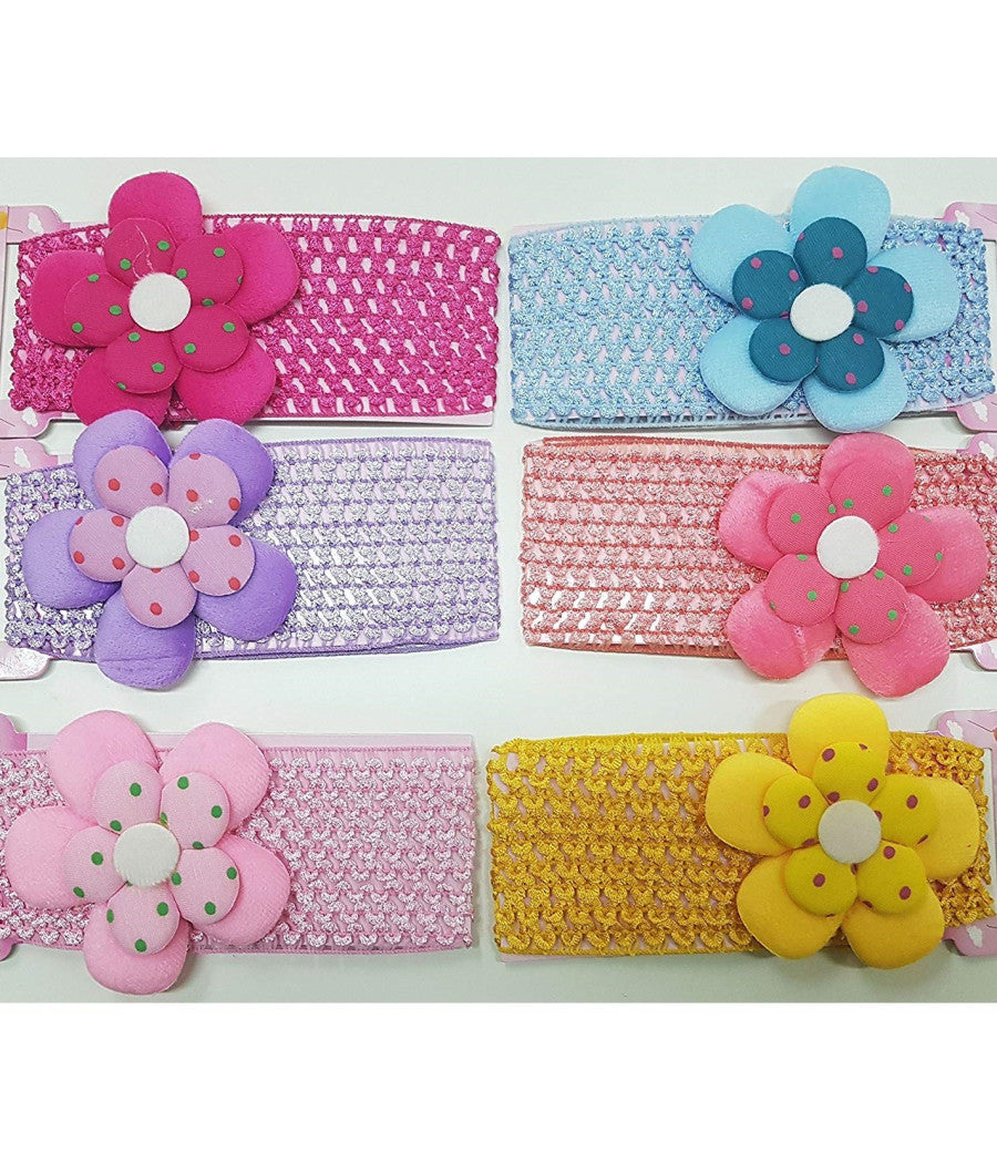 Set 2 Pezzi Fasce Fascia Elastica Fiore Bambine Bambina Ferma Capelli Accessori         