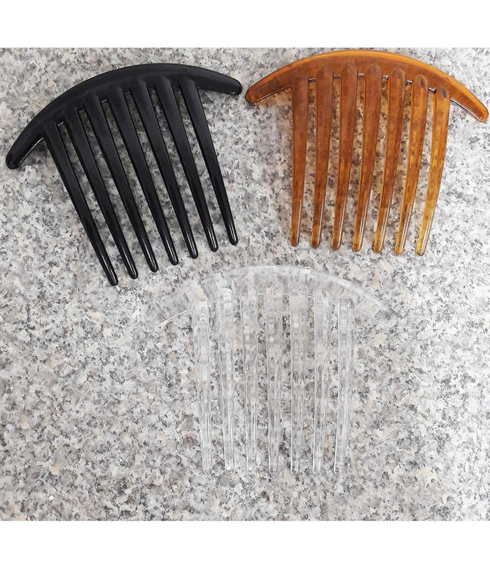 Set 2 Pezzi Fermaglio Pettine Fermacoda 11x8.5 Cm Ferma Coda Ferma Capelli Comb         