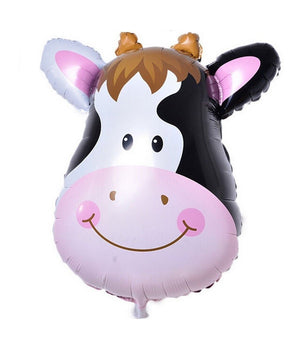 Set 2 Pezzi Festoni Palloncini Palloncino Mucca 77.5x89 Cm Elio Compleanno Feste         