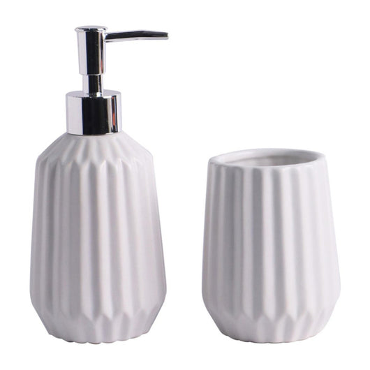 Set 2 Pezzi Matisse In Ceramica Amica Bianco