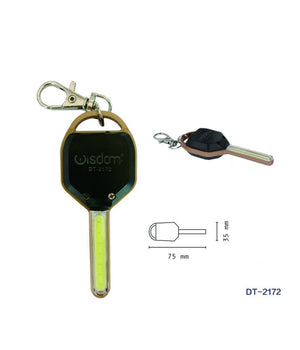 Set 2 Pezzi Mini Torcia Portachiavi Led Cob A Forma Di Chiave Portatile Dt-2172         