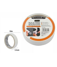 Set 2 Pezzi Nastri Nastro Biadesivo Super Resistente 2.4 Cm X 10 Metri 69821         
