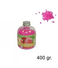 Set 2 Pezzi Pietrisco Profumato Bottiglia 400gr Fragranza Fragola Decoro Pietra         