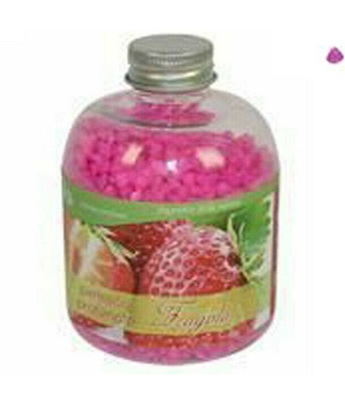 Set 2 Pezzi Pietrisco Profumato Bottiglia 400gr Fragranza Fragola Decoro Pietra         