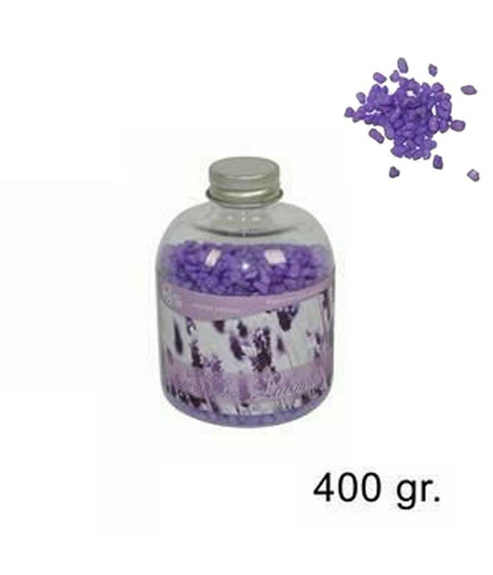 Set 2 Pezzi Pietrisco Profumato Bottiglia 400gr Fragranza Lavanda Decoro Pietra         