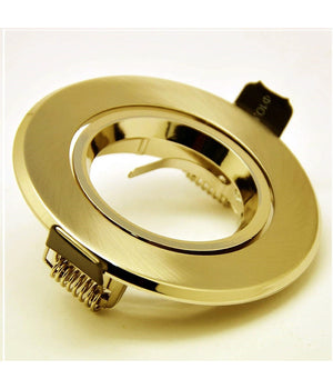 Set 2 Pezzi Porta Faretto Con Alette Portafaretto Da Incasso Oro Portalampada         