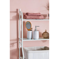 Set 2 Pezzi Sandy In Ceramica Amica Cromato 1 Dosasapone 1 Portaspazzolino