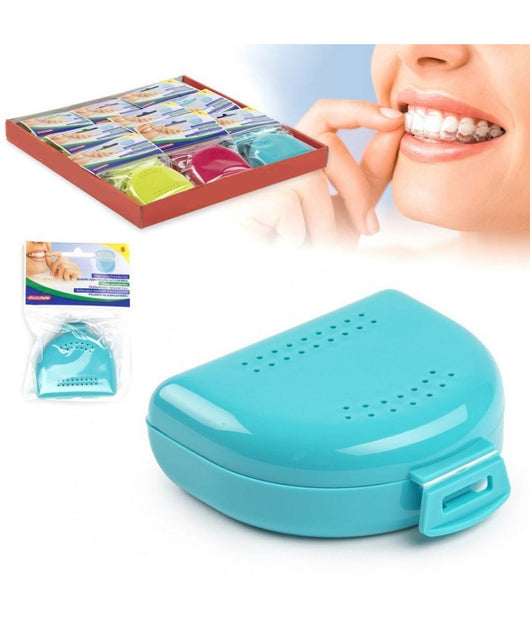 Box Scatolina Contenitore Per Dentiera Apparecchio Denti Ortodontico Bite 12635         