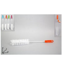 Set 2 Pezzi Spazzole Per Lavabottiglie 38x5x5cm Stelo Fibre Sintetiche 4 Colori         