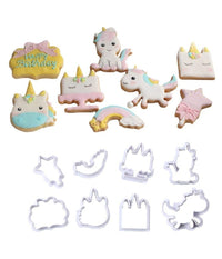 Set 2 Pezzi Stampi Stampini Sugarbelle Formine Unicorno Nuvola Tondo Cane Dolce         