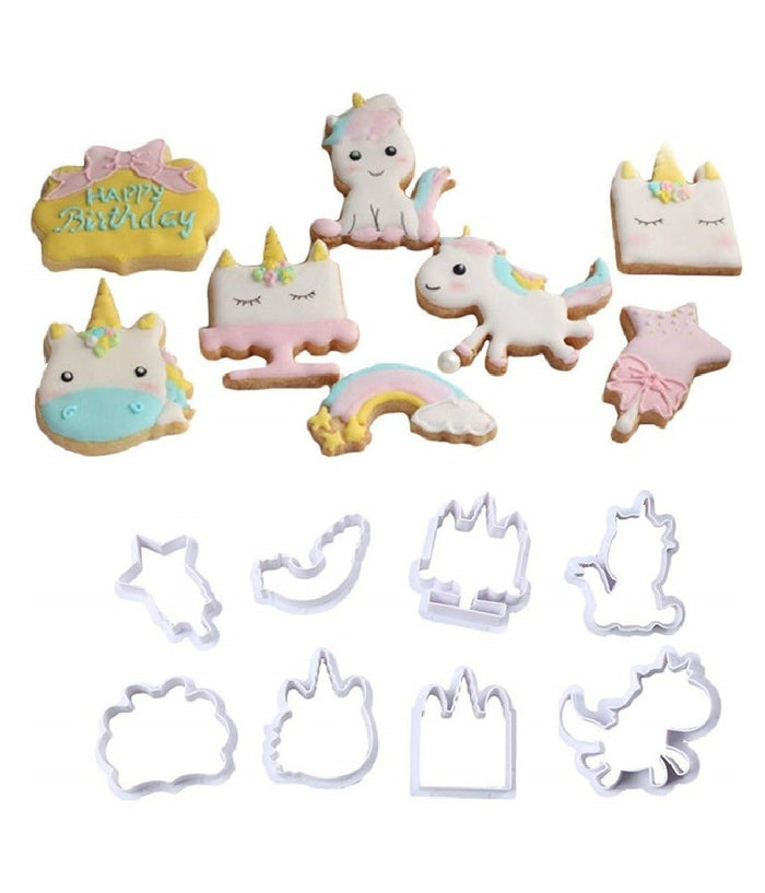 Set 2 Pezzi Stampi Stampini Sugarbelle Formine Unicorno Nuvola Tondo Cane Dolce         