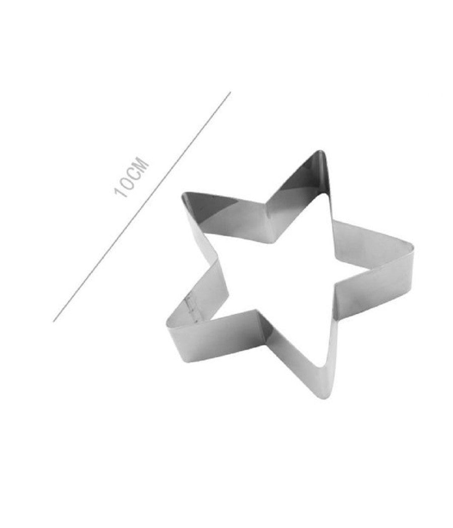 Set 2 Pezzi Stampo Forme Per Dolci Torte Biscotti Stampi Forma Stella 10cm 98939         