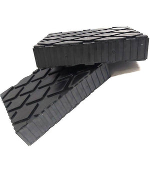 Set 2 Pezzi Tamponi Di Gomma Per Ponti Sollevatori Tampone 16 X 12 X 3.5 Cm         